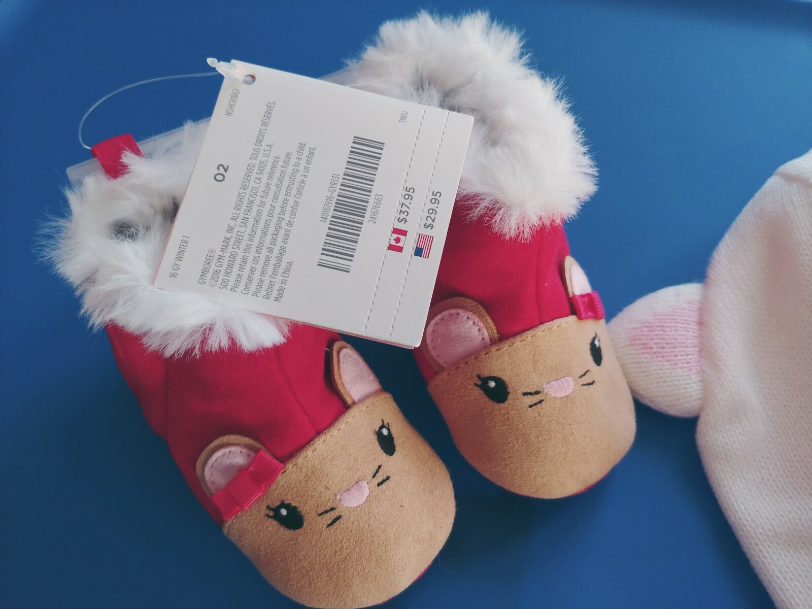 PONY Gymboree Calzini Culla Invernali Vacanze Neonato Bambina 6 12 Mesi Tg 2