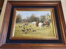 Glynn Williams (b.1955). The Hunt - outgoing, oil, signed, 29.5cm x 39cm.