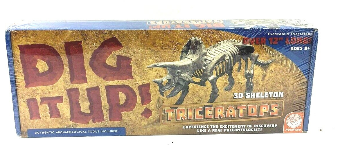 New MindWare Dig It Up! 3D Skeleton Triceratops 12