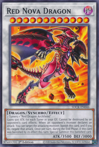 Yugioh Red Nova Dragon Deck komplett 42 - Karten