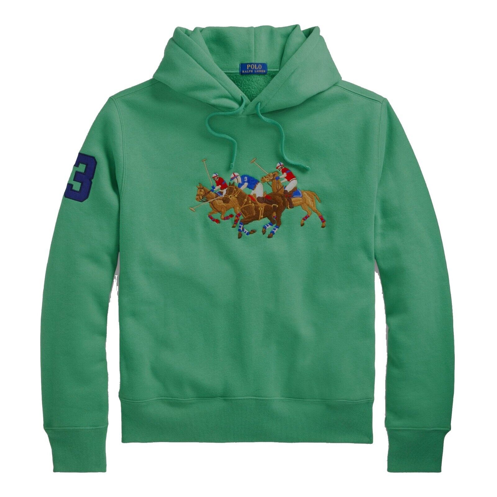 Polo Ralph Lauren uomo grande e alta LT equitazione tripla pony player felpa con cappuccio verde