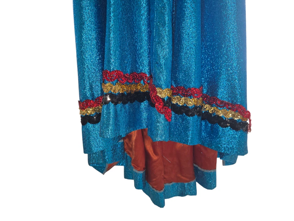 JEN8051 Reniassance костюм разноцветный жилет верх, синий низ размер маленький - Изображение 4 из 4