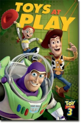 DISNEY PIXAR TOY STORY TOYS AT PLAY BUZZ LIGHTYEAR WOODY 22x34
