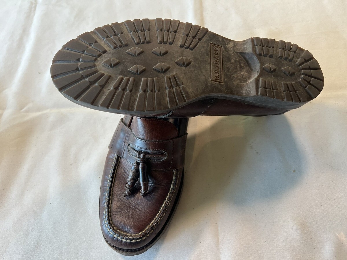 HS TRASK MENS BOZEMAN MONTANA Loafer Tassel Dress Shoes Sz 
