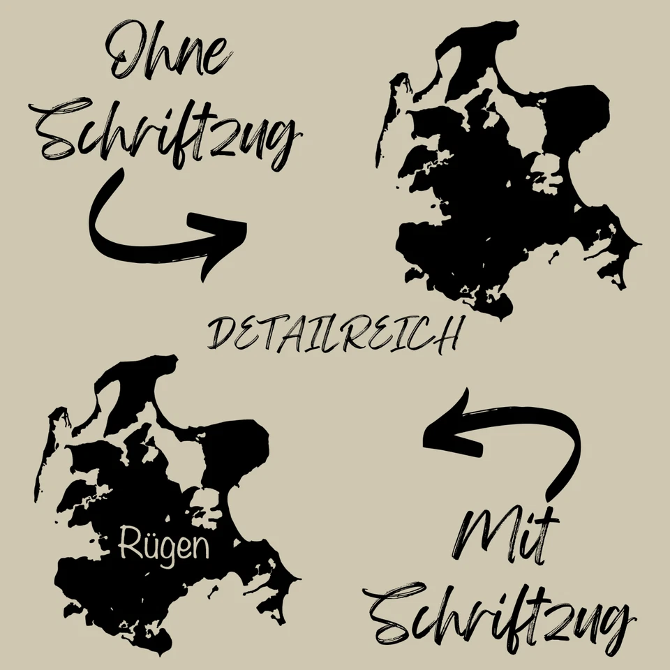 Insel Rügen Aufkleber / Sticker / Decal - detailreich & normal - Auto & Boot - Bild 3 von 4