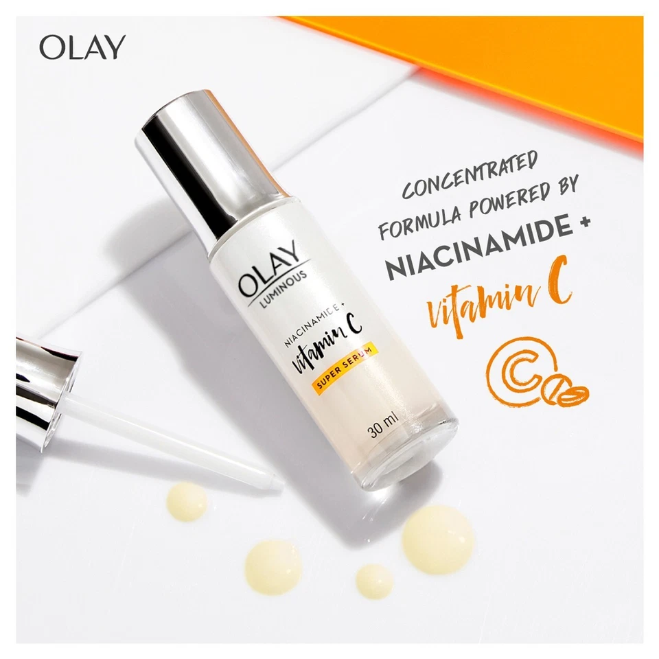 Olay Luminous Niacinamida Vitamina C Súper Suero 30 ml Pack de 2, Envío desde EE. UU. Foto 4 de 4