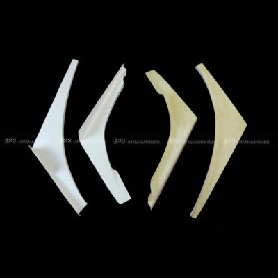 Fit Mitsubishi EVO 7 8 9 VTX Cyber Fiber Glass Bumper Canard 4 Pcs Large Type 1
