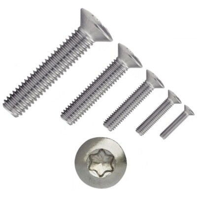 Linsensenkschrauben Innensechsrund ISO 14584 Edelstahl A2 A4 Torx TX Senkkopf