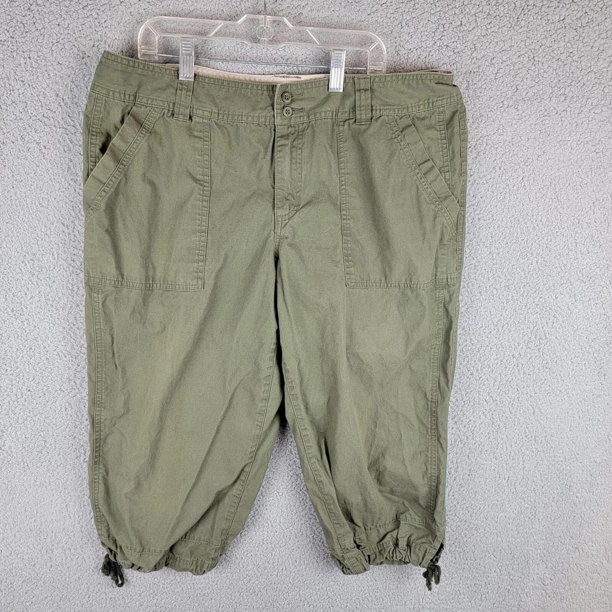 Columbia Sportswear Company Womens Green Capri Pants Cotton Size