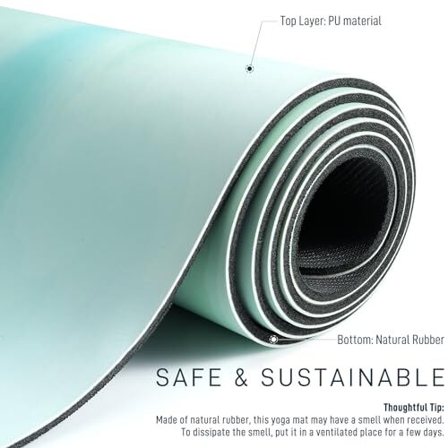 72" x 26" x 4mm Thick Non-Slip Gradient Blue Yoga Mat Extra Long and Wide 72" x 26" x 4mm Thick Non-Slip Gradient Blue Yoga Mat Extra Long and Wide