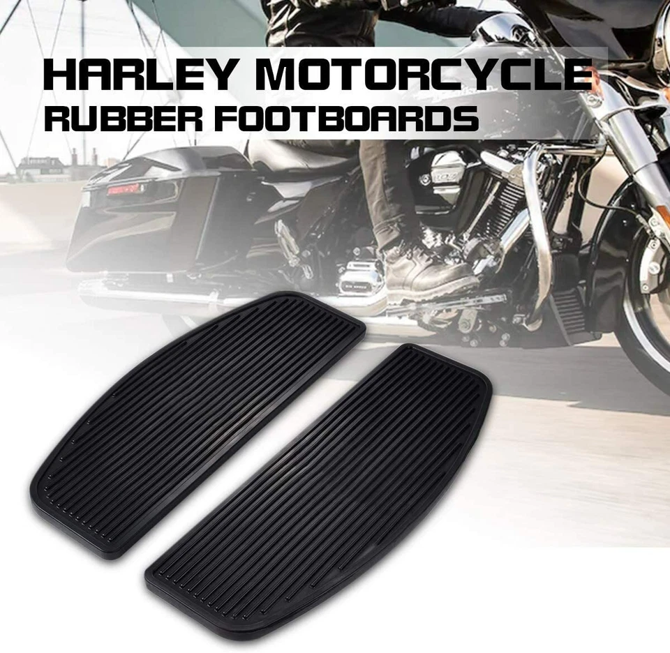 Estriberas de goma negras para Harley Road King Classic EE. UU. Foto 3 de 4