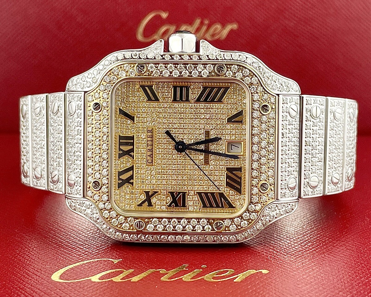 Gold Cartier Santos Oro Y Acero Cartier Santos Large Men's 40mm