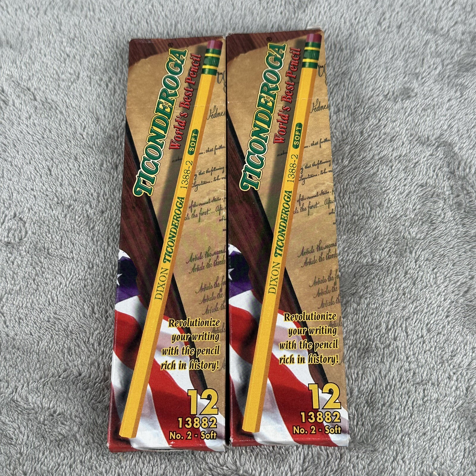 Ticonderoga Dixon No 2 Soft Pencils 2 Boxes Made in USA-image