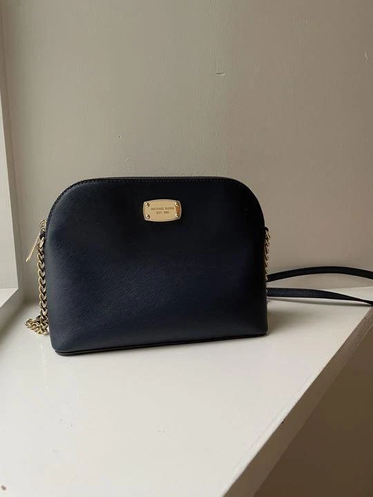 Michael Cole Mk Shoulder Bag Navy Blue Pochette eBay