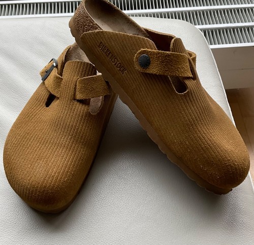Birkenstock Boston, Velourleder camel, schmale Weite, Gr. 38 - Bild 5 von 7