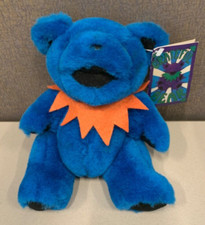 Vintage 1990 RARE Native Art Trading Blue Grateful Dead Bear 7" NEW