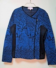 V By Vanessa Williams Asymmetrical Zip Front Jacquard Moto Jacket Size M~xl