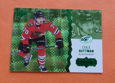 Cole Guttman RC, 2023-24 UD Ice Hockey Green Parallel #123, Chicago Blackhawks