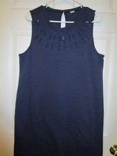 Old Navy Size Medium Navy Blue Sleeveless Tank Jersey Dress