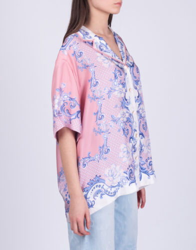 RRP€695 ZIMMERMANN Silk Postcard Oversize Shirt AU1 US6 UK10 S Floral Collared - Picture 3 of 10