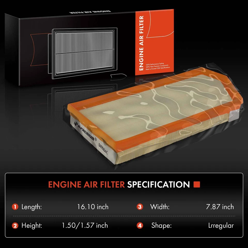 Filtro de aire del motor 2 piezas para Mercedes-Benz AMG GT 53 E450 GLE450 S450L S580e 3,0 L Foto 2 de 4