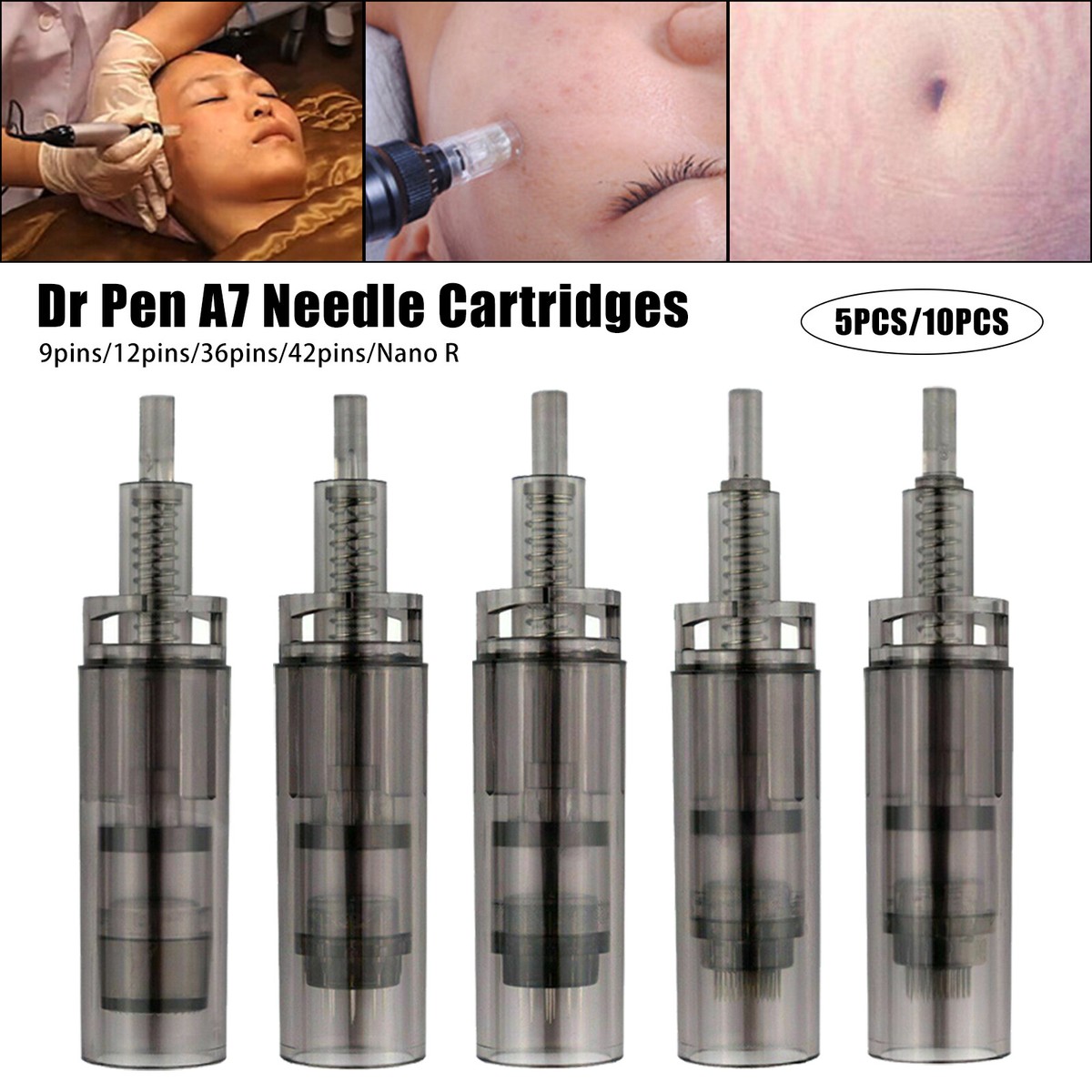 5/10PCs Needle Cartridges Tip For Ultima A7 Derma Pen 12