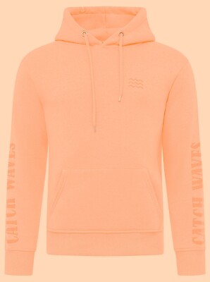 Zwillingsherz Hoodie   ''CATCH WAVES''  NEU  Gr. XL  KORALLE  50% REDUZIERT   7.11