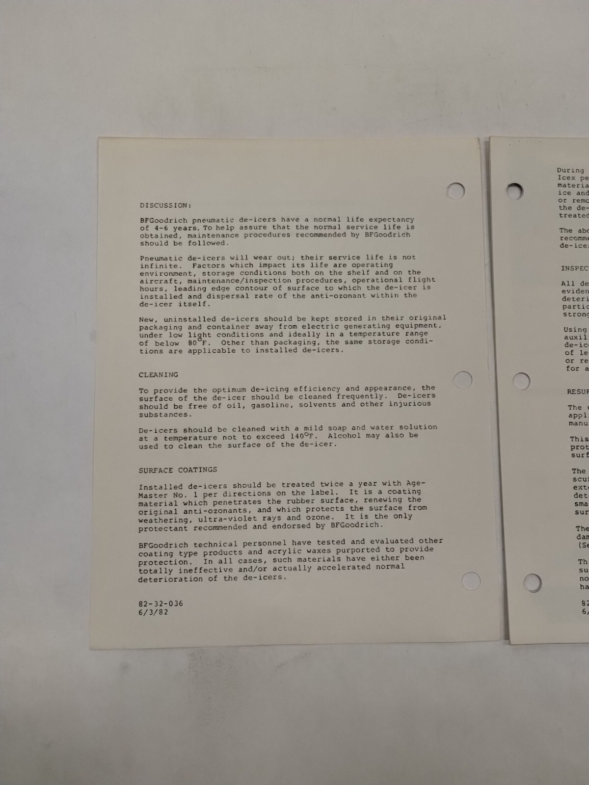 BF Goodrich Pneumatic De-Icers Supplementary Maintenance Operations-Copy