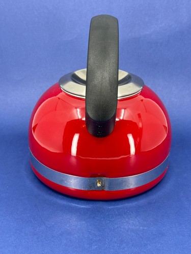 Kitchen Aid Enamel Whistling Tea Kettle Teapot EMPIRE RED Classic Design 2Qt - Picture 13 of 17