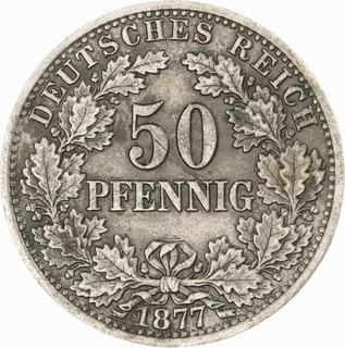 Kaiserreich 50 Pfennig 1877 B