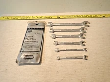 Vng Sears Craftsman 6pc Metric V-Series Open End Wrench Set 44501 made in USA