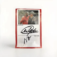 Patrice Evra & Park Ji-Sung Signed Man Utd Photo – No COA – Fan Mail Return