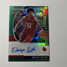 2020-21 Panini Prizm Draft Picks Green Prospect Autographs Dwayne Sutton #PA-DS
