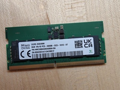 SK hynix 8GB DDR5 5600MHz SODIMM Laptop RAM (HMCG66AGBSA095N