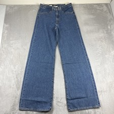 Levi's Jeans Women's Size 27x32 Ribcage Wide Leg Blue High Rise Denim