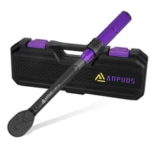 ANPUDS 3/8 Inch Drive Click Torque Wrench, 5-45 Ft-Lb/6.8-61Nm, Dual Directio...