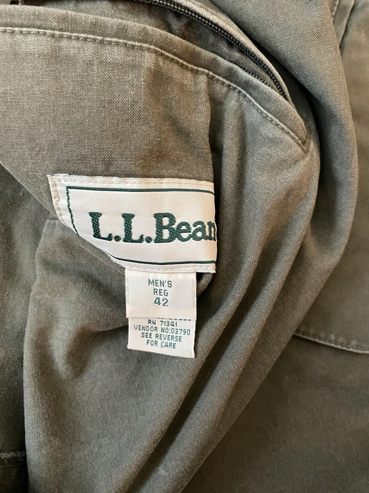 L.L. Chaqueta Blazer Bean Para Hombre Talla 42R Algodón Verde Claro Abrigo Deportivo Cazadora Foto 3 de 4