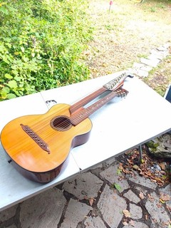 sehr schöne Schrammelgitarre Kontragitarre GEWA Mittenwald überholt 15 Saiten