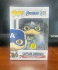 Funko Pop! Marvel Avengers Captain America #450 Glows in The Dark FYE Exclusive