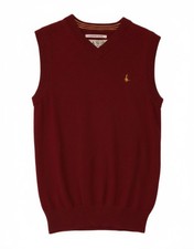 Jack Wills Mens Vest Tank Top Large Maroon Wool AD18