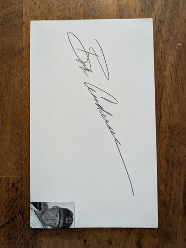 Bob Anderson - 1957 autographed 3x5 index card MLB Guaranteed to Pass, Died 2015 - Picture 1 of 1
