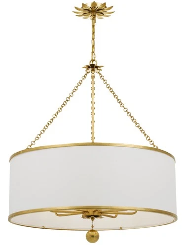 Crystorama Lighting Group 515 Broche 8 Light 29"W Drum Chandelier - Silver - Picture 10 of 10