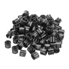 Clothes Hanger Marker 5XL Size Fit Hanger Rod Black, Pack of 100