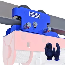 0.5Ton/1100LBS I-Beam Trolley for Electric Hoist, Adjustable Manual Trolley F...