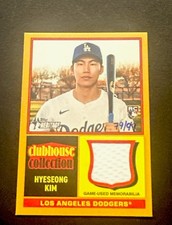 2025 TOPPS HERITAGE HIGH NUMBER HYESEONG KIM CLUBHOUSE COLLECTION GOLD RELIC #99
