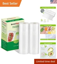 BPA-Free 11" x 50 ft Vacuum Sealer Bags - 2 Pack, Commercial Grade & Durable