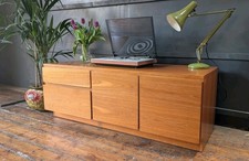 Mid Century Vintage Beaver & Tapley Teak Sideboard Drawers Minimal Media Storage