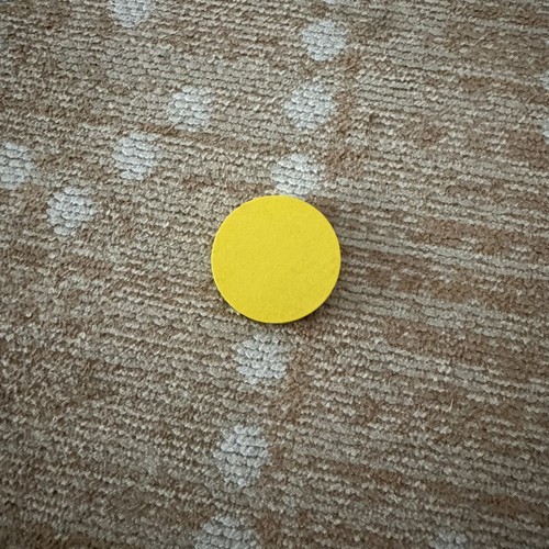 Yellow Wooden Replacement Coin ONLY 1 for Lovevery Drop and Match Dot Catcher