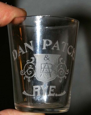 1910 Era Pre Prohibtion Dan Patch Rye whiskey shot glass