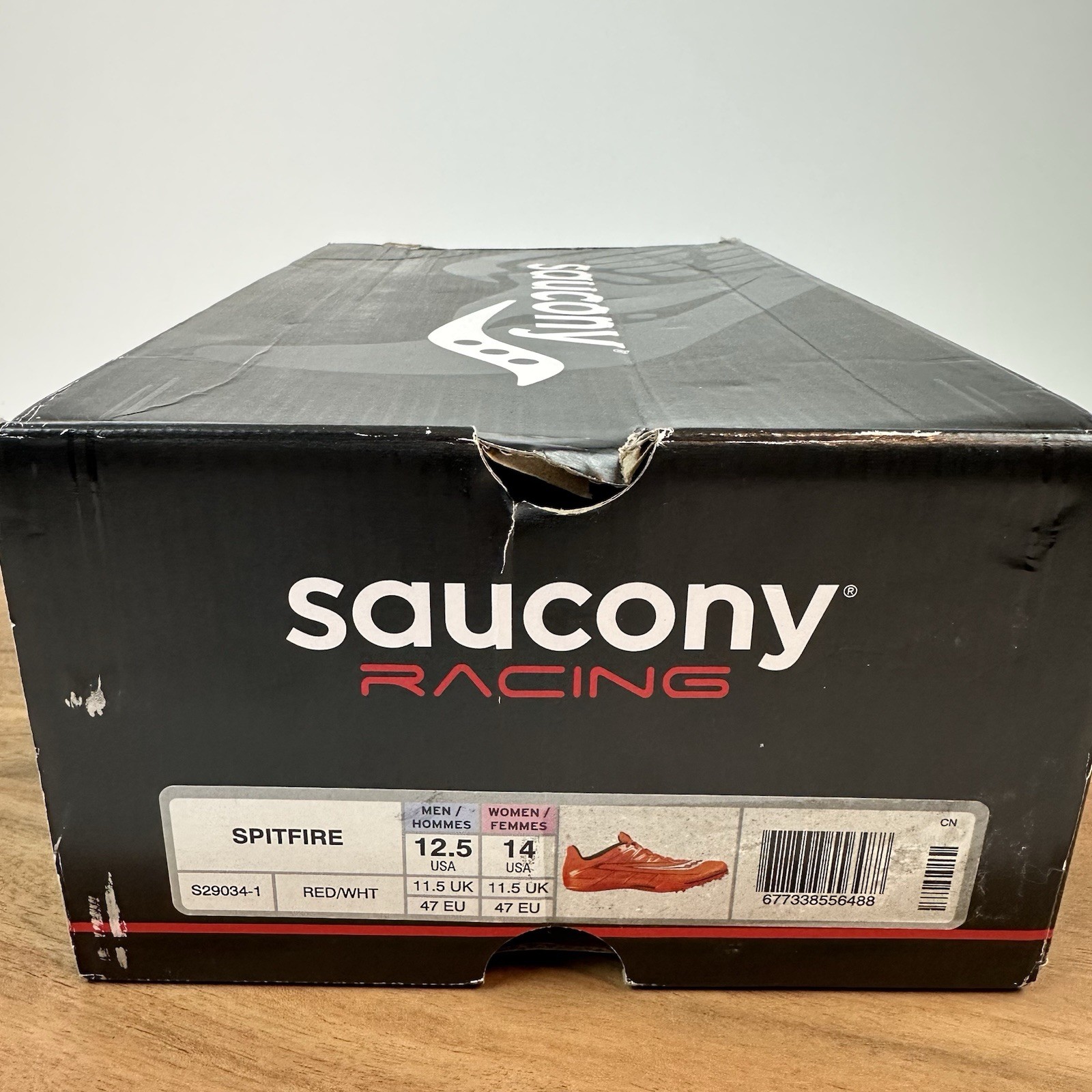 New Mens Saucony Spitfire Red Racing Track & Field Spiked Running Shoes Sz 12.5 thumbnail 9